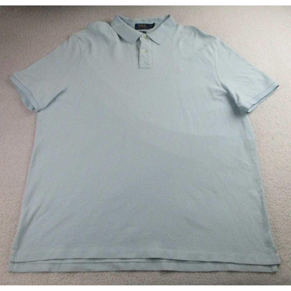 Polo Ralph Lauren Polo Shirt Mens 2XL Blue Classic Fit‎ Short Sleeve Embroidered